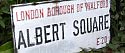 EastEnders information (Image: the Albert Square sign)