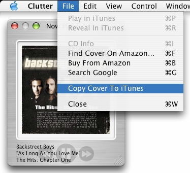 Figure 7. Copying the cover to iTunes