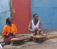 Sangoma couple drumming. Click to see a larger image