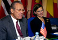 Rumsfeld Attends NATO Conference