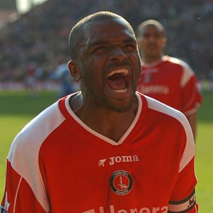 Darren Bent celebrates a Charlton goal in what became time honoured fashion