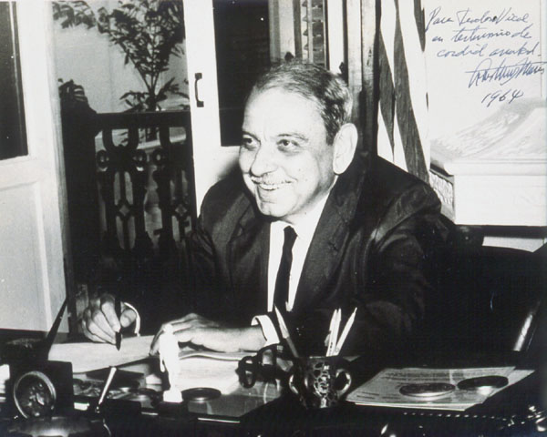 Presidential Medal of Freedom Recipient Don Luis Munoz-Marin, First Elected Governor of Puerto Rico