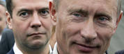 Russian President Vladimir Putin, right, and First Deputy Prime Minister Dmitry Medvedev