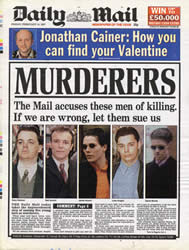 Image from Daily Mail, 14 February 1997