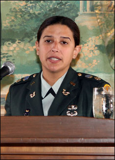 Maj. Luisa Santiago was named a Rising Legal Star by the Hispanic Bar Association of the District of Columbia last month for her accomplishments in the legal profession.
