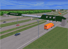 3 Dimensional View of Highway Speed E-ZPass Lanes