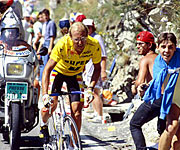 Fignon war in den Bergen der strkere und holte sich gelb.; Rechte: Witters