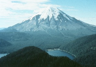 Photo of Mount St. Helens before the 1980 eruption.
