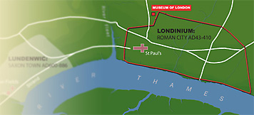 Map of Roman Londinium