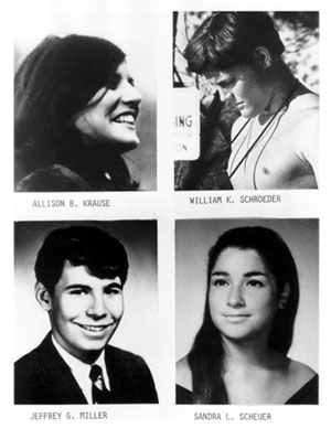 Vietnam War - Allison Krause, William K. Schroeder, Jeffrey G. Miller, Sandra L. Scheuer, the four slain Kent State students.