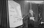 Vietnam War - President Richard Nixon discussing map locations