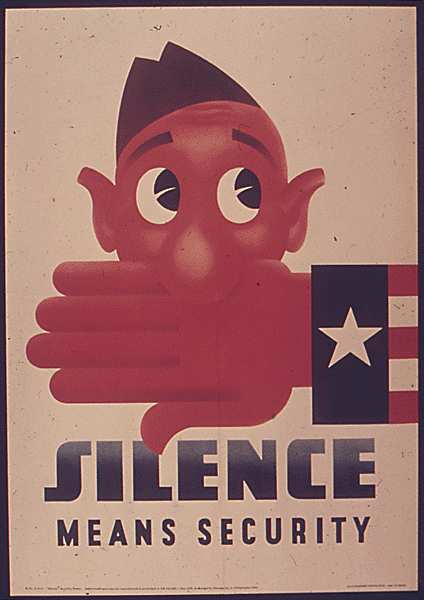 "Silence Means Security" propaganda poster