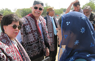 Director General of WHO, Dr Margaret Chan in Pakistan during the floods, 2010