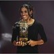 Brazil's Marta smiles after she was awarded FIFA Women's World Player of the Year
