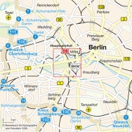 Anfahrtsplan: Dienstsitz der Behörde in Berlin (Überblick Berlin)