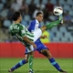 Real Betis' midfielder Javier Matilla (L) vies with Getafe's midfielder Barrada