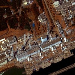 In this Friday, March 18, 2011 satellite image released by DigitalGlobe, the Fukushima Dai-ichi is shown. (AP Photo/DigitalGlobe)