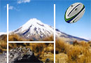 Mount Taranaki with rugby ball and goal posts. Photo: Ross Henderson. 