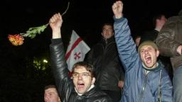 Demonstranten in Georgien 