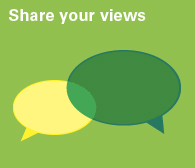 Share your views graphic
