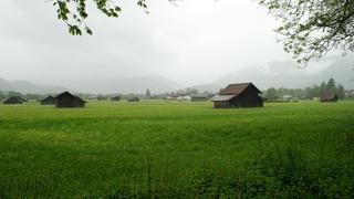 Die Wiese am Ortsrand von Garmisch -Patenkirchen, auf der das G7-Protestcamp errichtet werden sollte. | Bildquelle: dpa