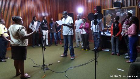 Schauspieler CrimeFighters-Produktion 2015 in Nairobi