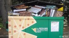 USA, Müllcontainer auf dem Campus der North Carolina State University