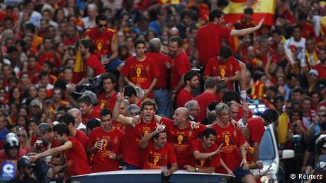 Spanien Europameister Jubel Empfang in Madrid 2012